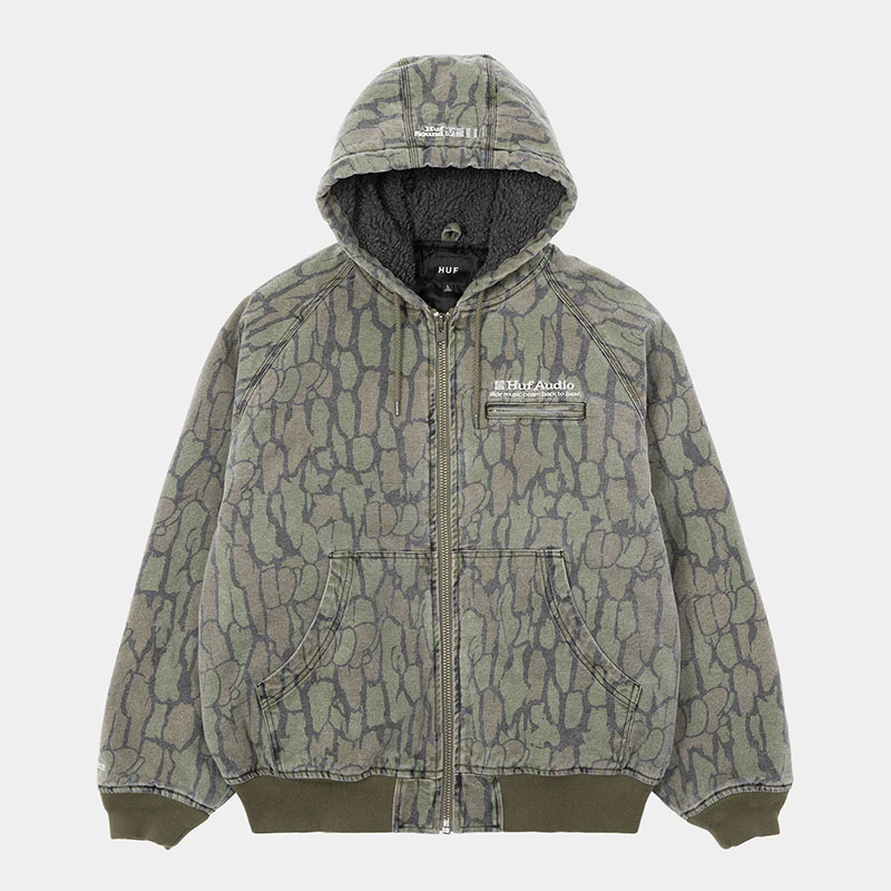 HUF(ハフ)/ AUDIO HOODED JACKET -CAMO-
