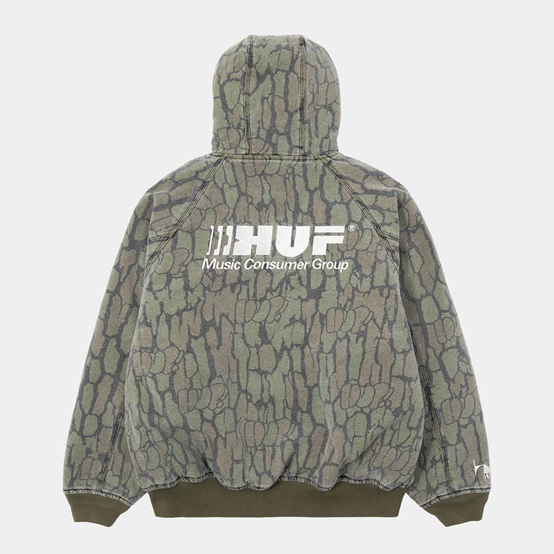 HUF(ハフ)/ AUDIO HOODED JACKET -CAMO-