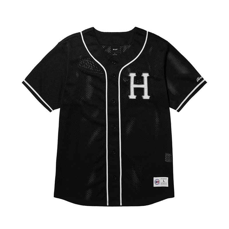 HUF(ハフ)/ CRACKERJACK BASEBALL JERSEY -BLACK-