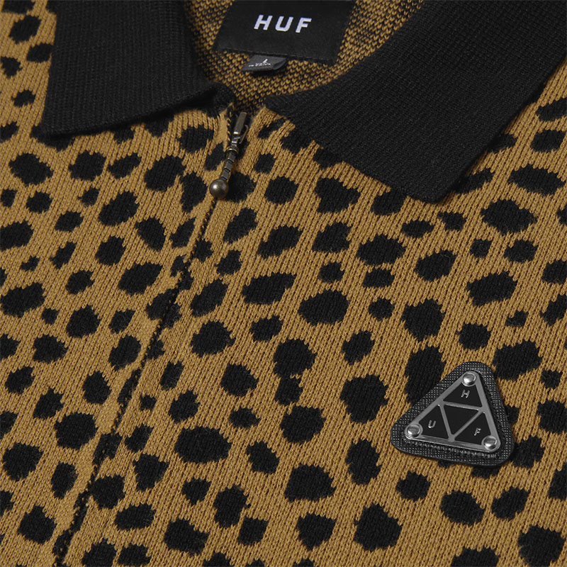 HUF(ハフ)/ INSTINCT BOWLING SWEATER -BROWN-