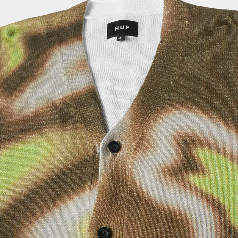 HUF(ハフ)/ SPACE DUST CARDIGAN -BROWN-