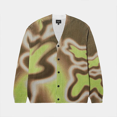 HUF(ハフ)/ SPACE DUST CARDIGAN -BROWN-