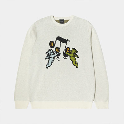 HUF(ハフ)/ SONG INTARSIA SWEATER -OFF WHITE-