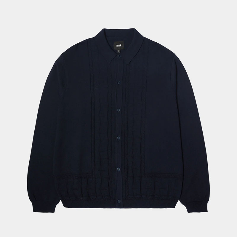 HUF(ハフ)/ TOWNER LS KNIT TOP -2.COLOR-(NAVY)