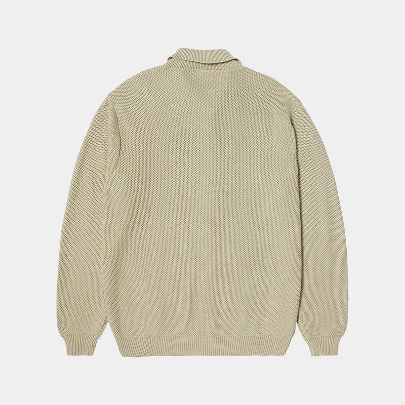 HUF(ハフ)/ ANTON ZIP OVERDYED SWEATER -PUTTY-