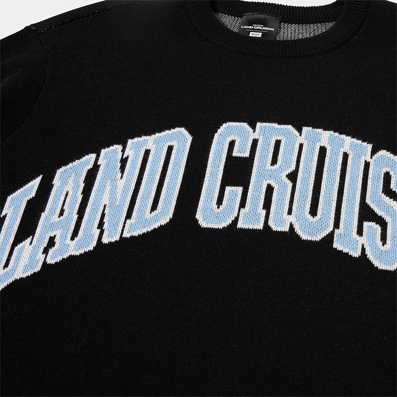 HUF(ハフ)/ HUF X LAND CRUISER PARTS & SERVICE SWEATER -BLACK-