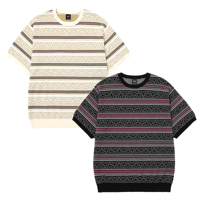 HUF(ハフ)/ TT JACQUARD SWEATER CREW -2.COLOR-