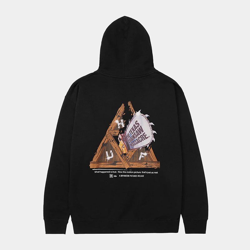 HUF(ハフ)/ TEXAS CHAINSAW TT P/O HOODIE -BLACK-