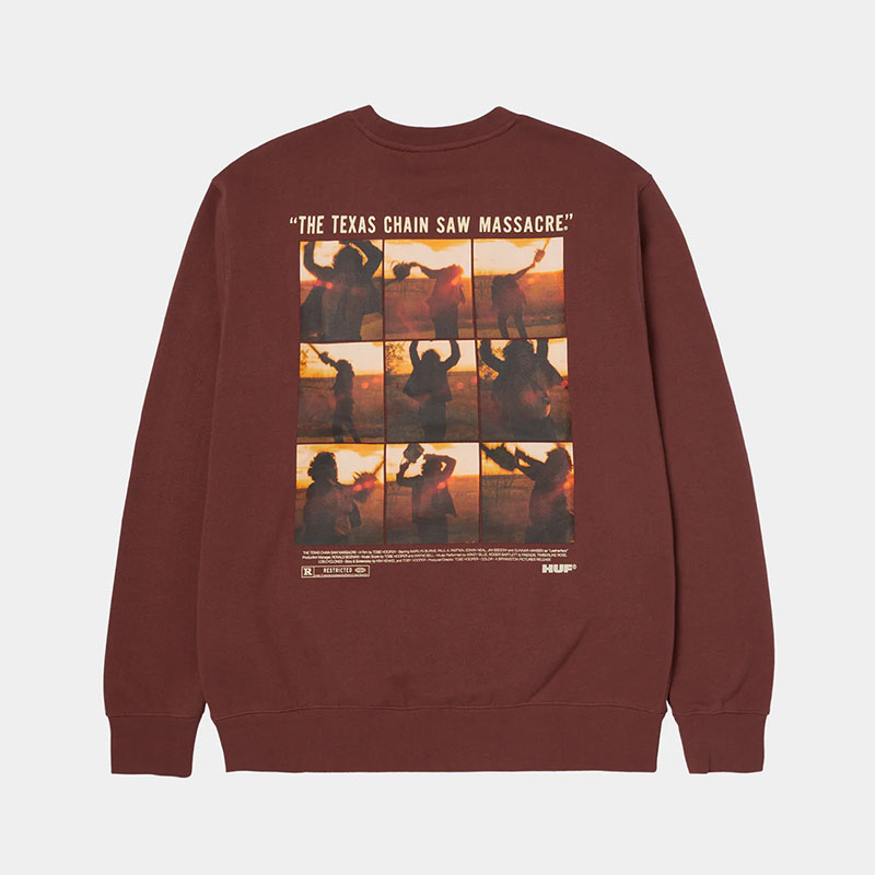 HUF(ハフ)/ UNPARALLELED TERROR CREWNECK -CHOCOLATE-