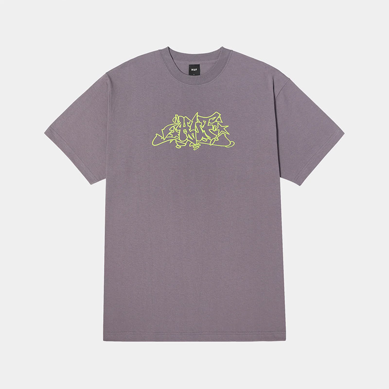 HUF(ハフ)/ OUTLINES TEE -2.COLOR-(PURPLE)
