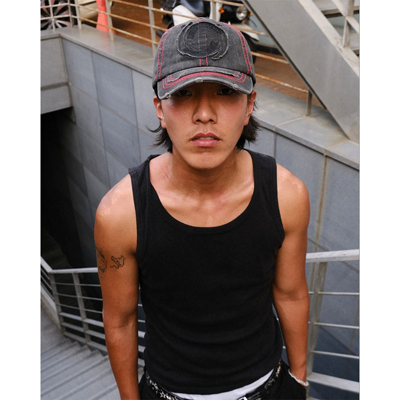 LABROS(ラブロス)/ SPIN LOGO CAP -BLACK-