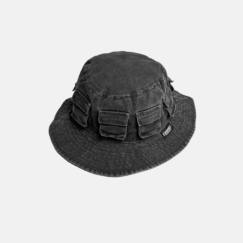 LABROS(ラブロス)/ MULTI POCKET BUCKET HAT -2.COLOR-(BLACK)