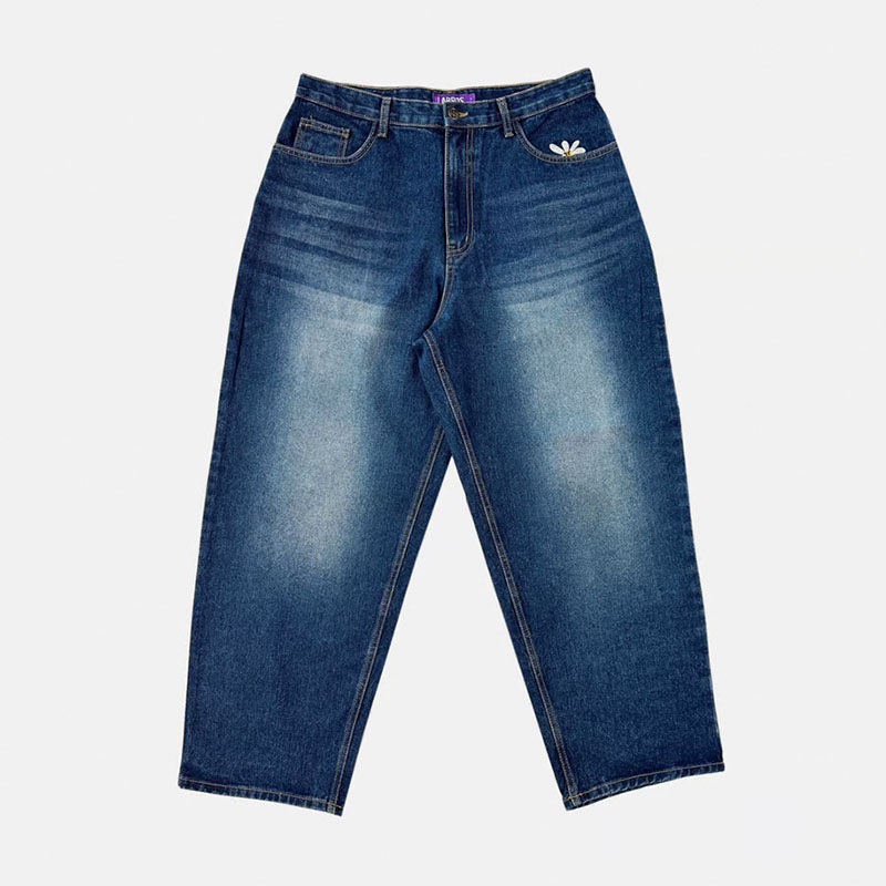 LABROS(ラブロス)/ Smart Daisy Cat Brush Baggy Jeans -2.COLOR-