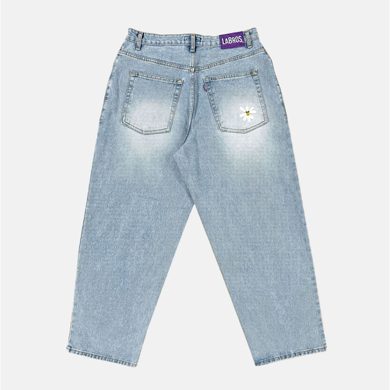 LABROS(ラブロス)/ Smart Daisy Cat Brush Baggy Jeans -LT.INDIGO-