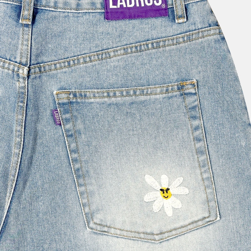 LABROS(ラブロス)/ Smart Daisy Cat Brush Baggy Jeans -LT.INDIGO-