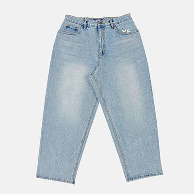 LABROS(ラブロス)/ Smart Daisy Cat Brush Baggy Jeans -LT.INDIGO-