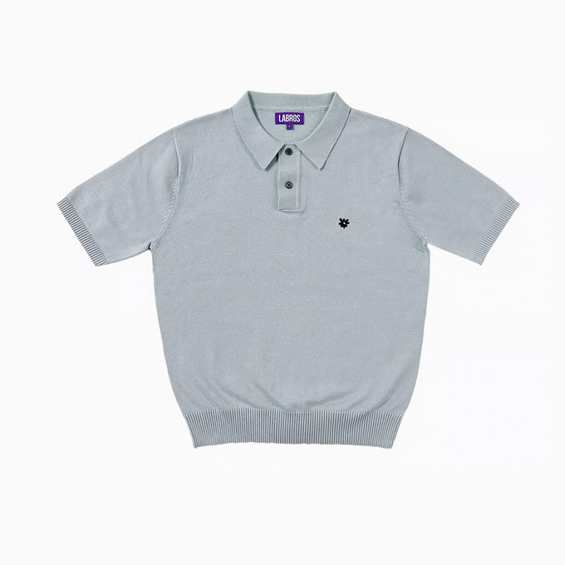 LABROS(ラブロス)/ SYMBOL LOGO KNIT POLO -2.COLOR-(D.BLUE)