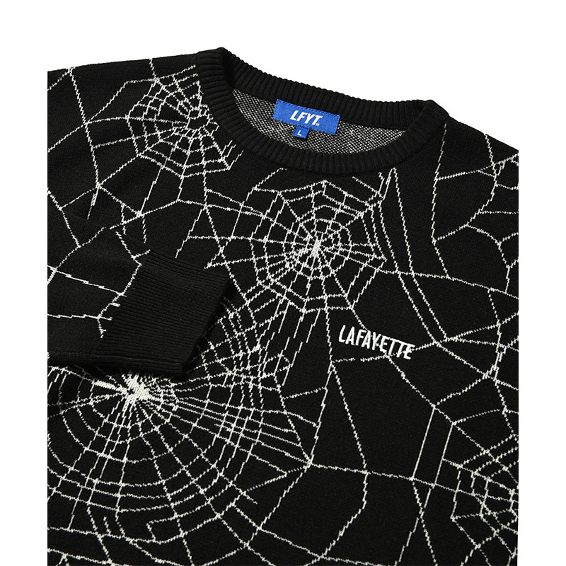LFYT(エルエフワイティー)/ SPIDERWEB SWEATER -BLACK-