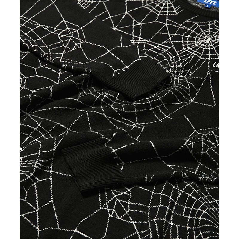 LFYT(エルエフワイティー)/ SPIDERWEB SWEATER -BLACK-