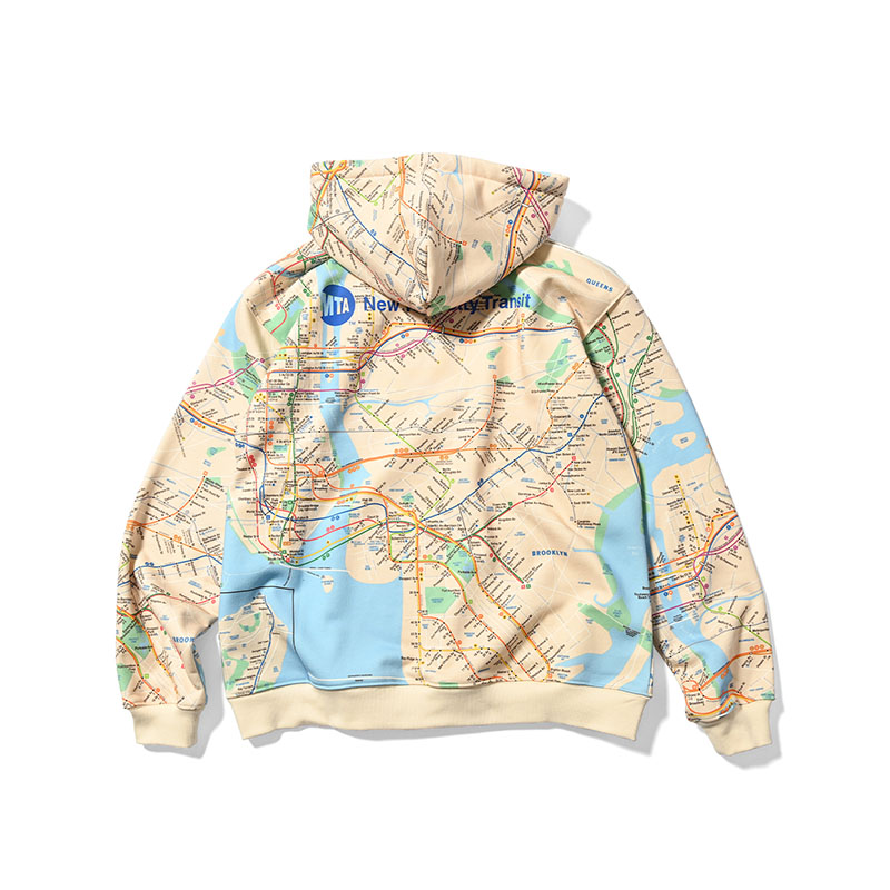 LFYT(エルエフワイティー)/ LFYT x MTA SUBWAY MAP Lafayette LOGO HOOIDE -MULTI-