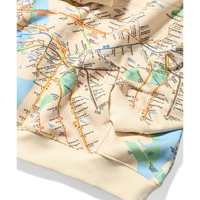 LFYT(エルエフワイティー)/ LFYT x MTA SUBWAY MAP Lafayette LOGO HOOIDE -MULTI-