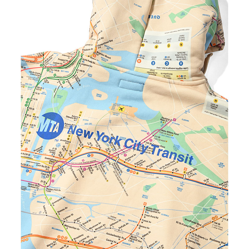 LFYT(エルエフワイティー)/ LFYT x MTA SUBWAY MAP Lafayette LOGO HOOIDE -MULTI-