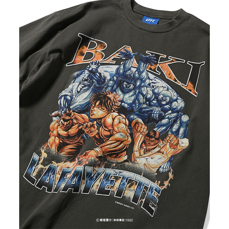 LFYT(エルエフワイティー)/ LFYT × GRAPPLER BAKI - ALL STAR TEE -VINTAGE BLACK-