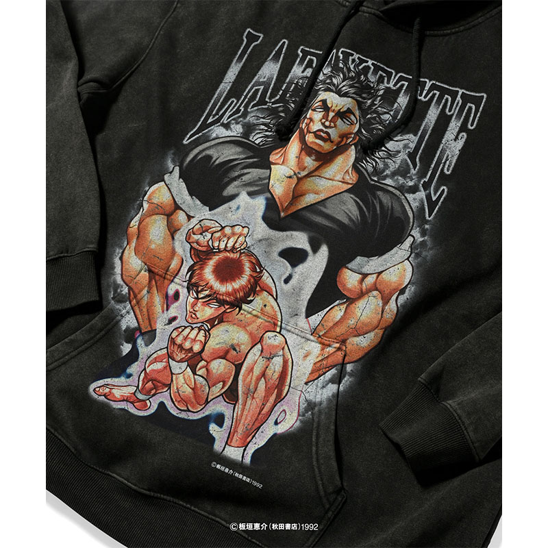 LFYT(エルエフワイティー)/ LFYT × GRAPPLER BAKI - BAKI YUJIRO HOODIE -VINTAGE BLACK-