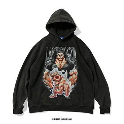 LFYT(エルエフワイティー)/ LFYT × GRAPPLER BAKI - BAKI YUJIRO HOODIE -VINTAGE BLACK-