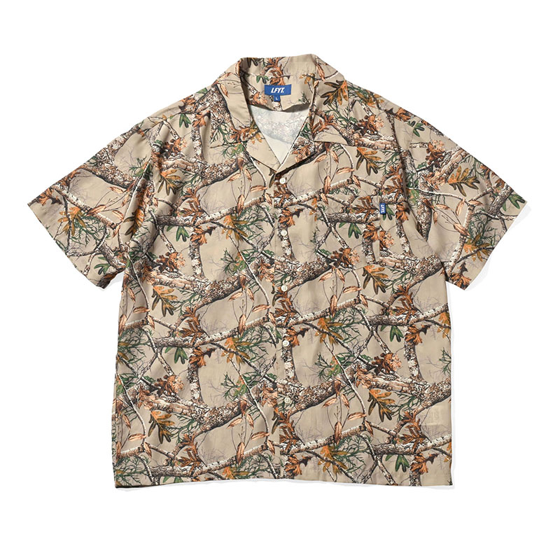 LFYT(エルエフワイティー)/ PATTERNED OPEN COLLAR SS SHIRT -2.COLOR-(REAL TREE)