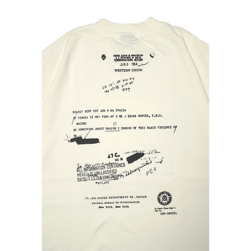 MOTA NEWYORK(モタニューヨーク)/ MALCOLM X TEE -2.COLOR-