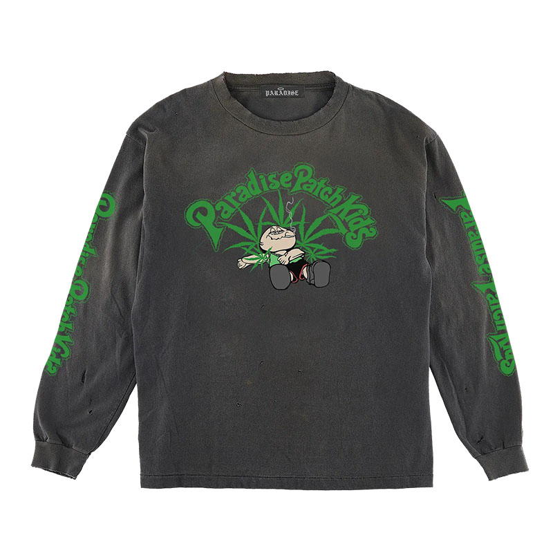 PARADISE NYC(パラダイス)/ PARADISE PATCH KIDS LS -BLACK-