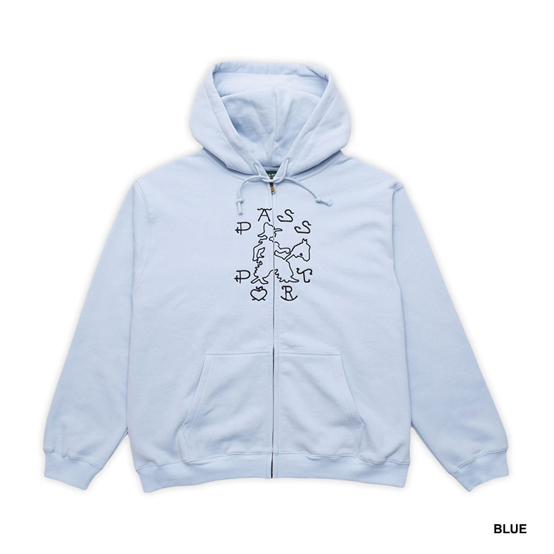 PASS PORT(パスポート)/ COWPOKE ORGANIC FLEECE ZIP HOODIE -2.COLOR-