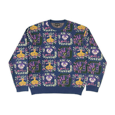 PASS PORT(パスポート)/ FACES KNIT SWEATER -2.COLOR-
