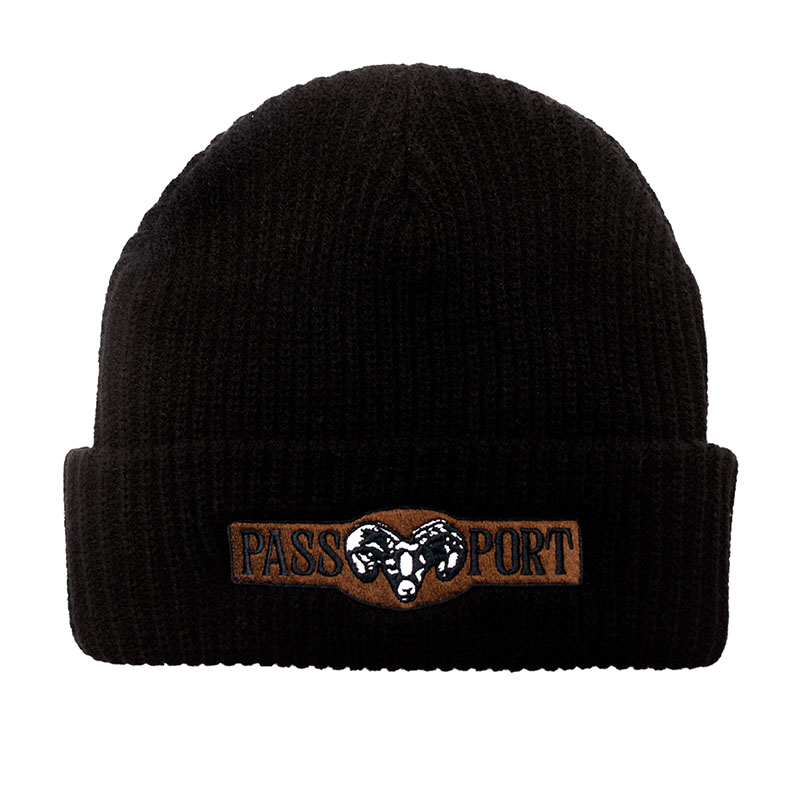 PASS PORT(パスポート)/ RAM BEANIE -2.COLOR-(BLACK)