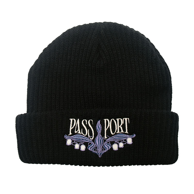 PASS PORT(パスポート)/ LILY OF THE VALLEY BEANIE -2.COLOR-(BLACK)