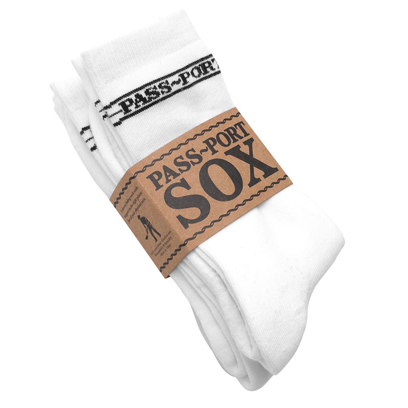 PASS PORT(パスポート)/ HI SOX 3 PACK -4.COLOR-(WHITE)