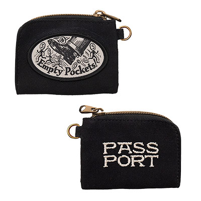 PASS PORT(パスポート)/ EMPTY POCKETS COIN POUCH -BLACK-