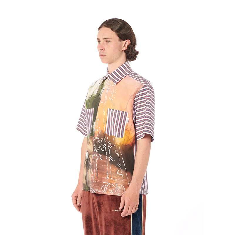 RASSVET(ラスベート)/ RASSVET KYLER STRIPED SHIRT -MULTI-