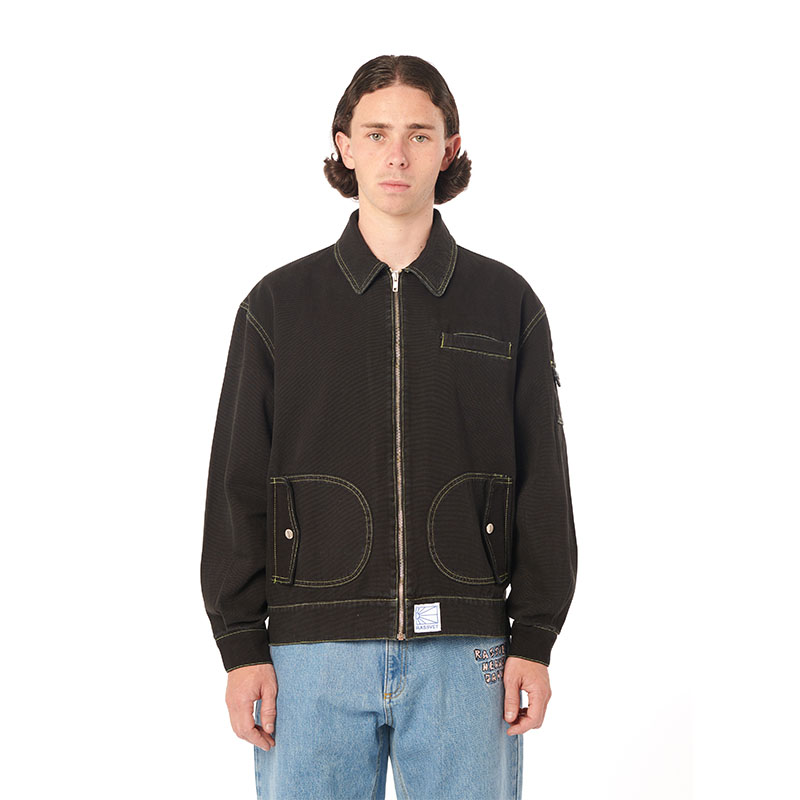 RASSVET(ラスベート)/ CANVAS WORK JACKET -BLACK-