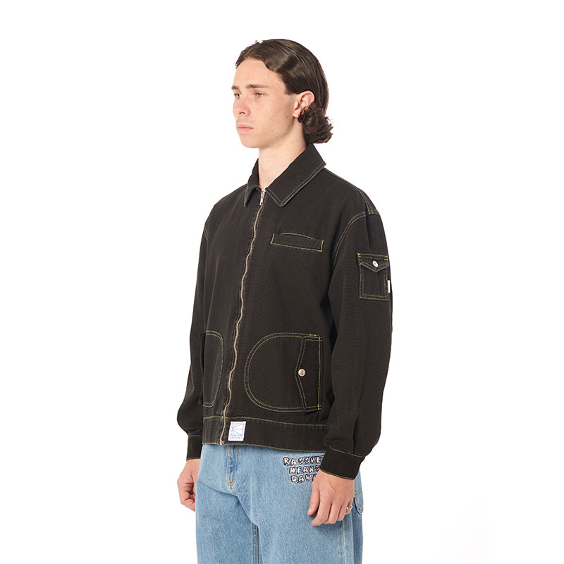 RASSVET(ラスベート)/ CANVAS WORK JACKET -BLACK-