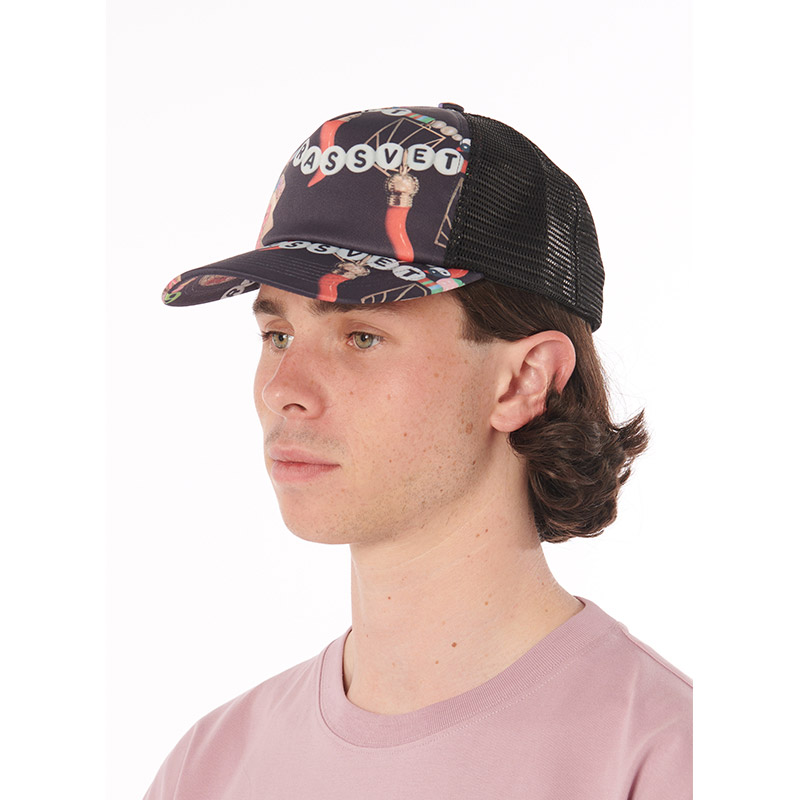 RASSVET(ラスベート)/ TRUCKER HEAD BRACELET CAP -BLACK-