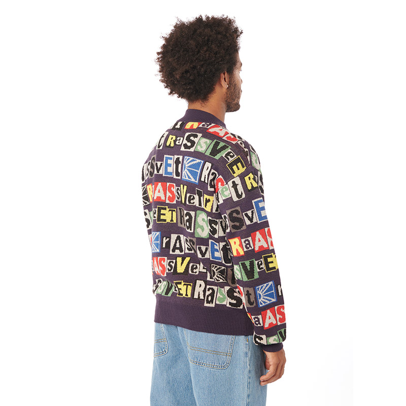 RASSVET(ラスベート)/ TYPO CLASSIC CREWNECK JUMPER -MULTI-