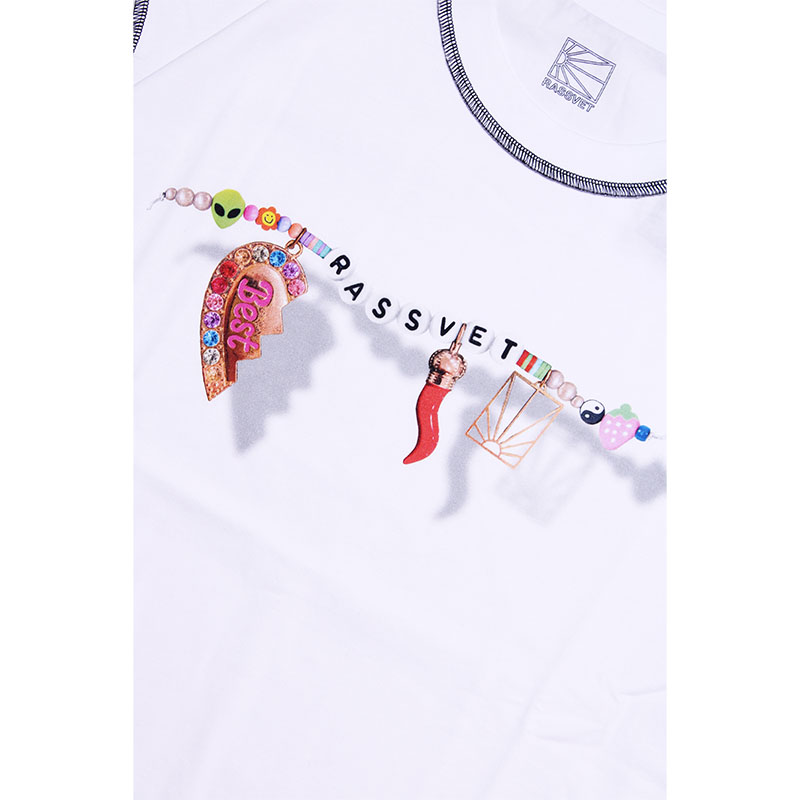 RASSVET(ラスベート)/ BRACELET TEE SHIRT -WHITE-