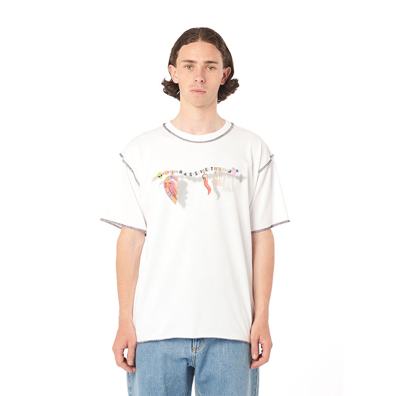 RASSVET(ラスベート)/ BRACELET TEE SHIRT -WHITE-