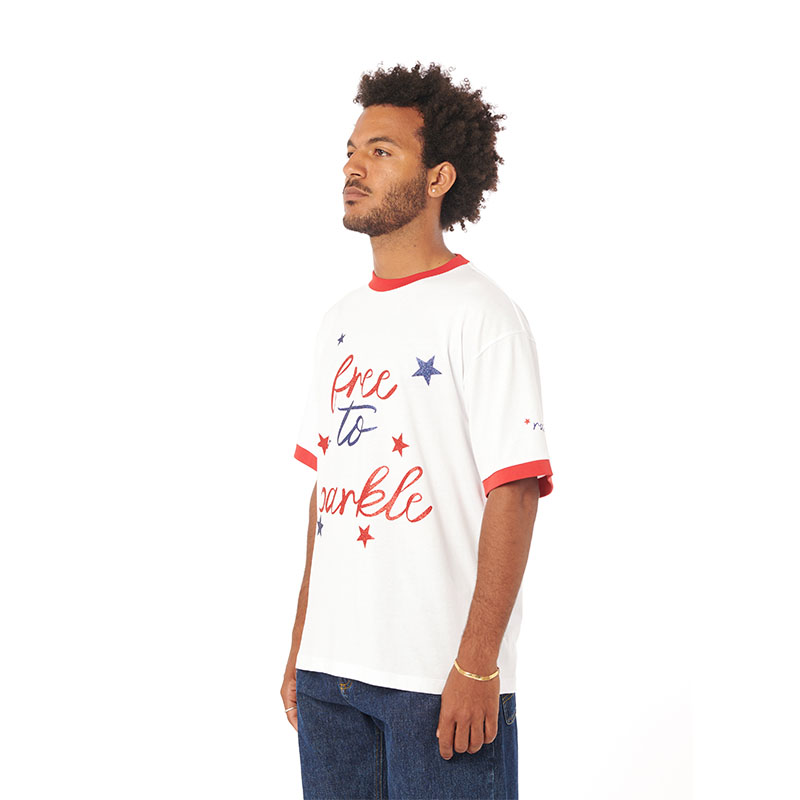 RASSVET(ラスベート)/ FREE TO SPARKLE TEE SHIRT -WHITE-