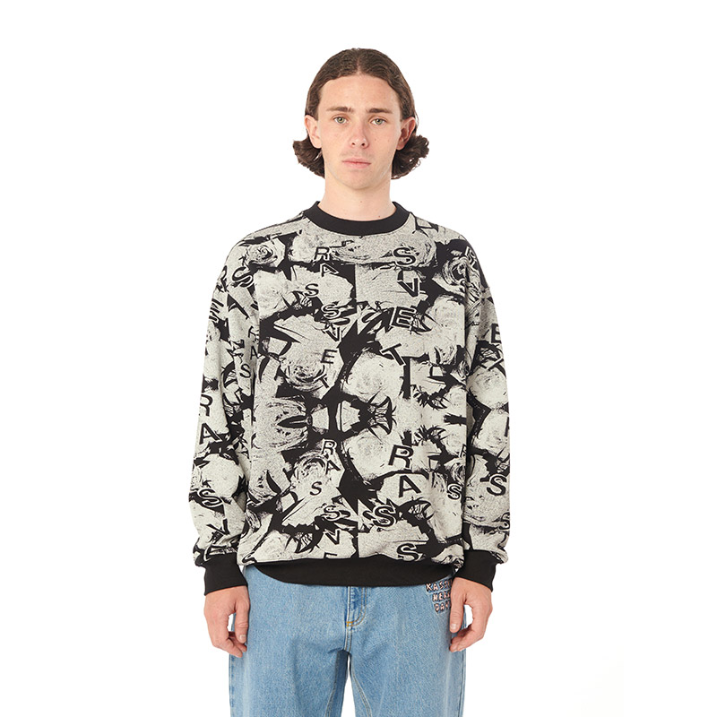 RASSVET(ラスベート)/ ROSES ALL OVER PRINT CREWNECK SWEATSHIRT -2.COLOR-