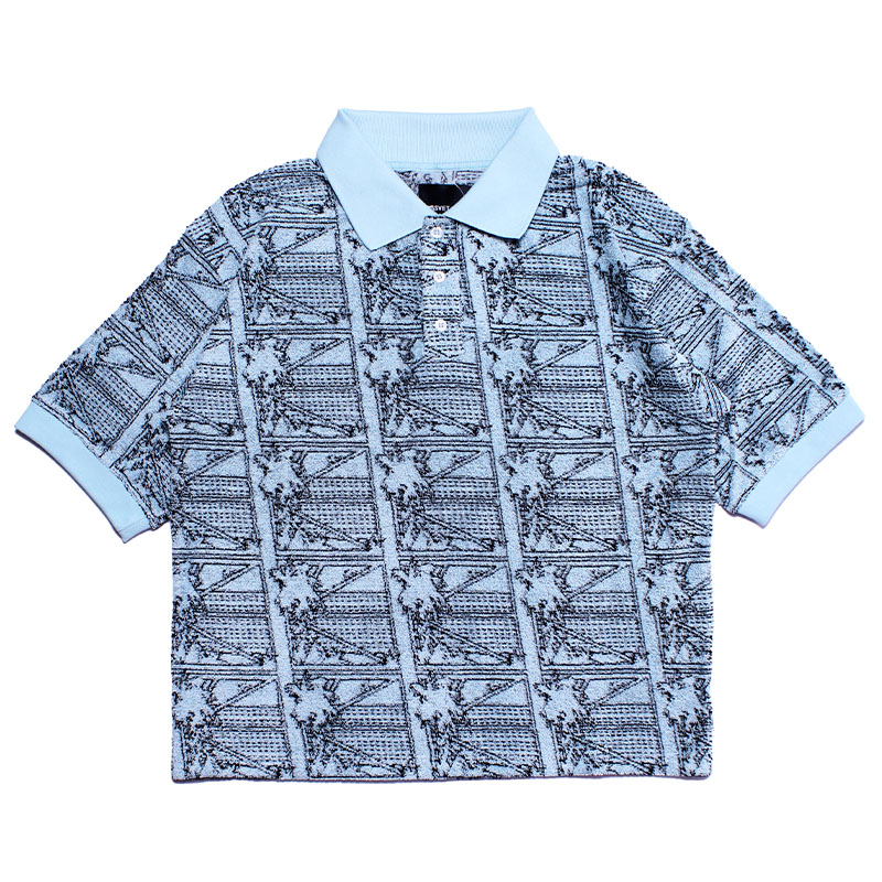 RASSVET(ラスベート)/ MIAMI TERRY POLO KNIT -LT.BLUE-