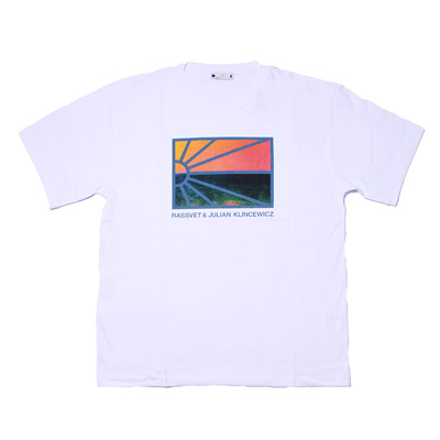 RASSVET(ラスベート)/ SUNSET LOGO TEE SHIRT -WHITE-