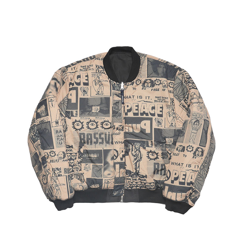 RASSVET(ラスベート)/ COLLAGE BOMBER JACKET -BLACK-